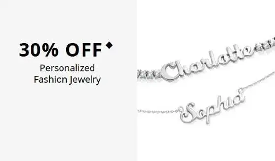30% off Personalized Fashion Jewelry icon