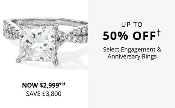 Up to 50% off Select Engagement & Anniversary Rings icon
