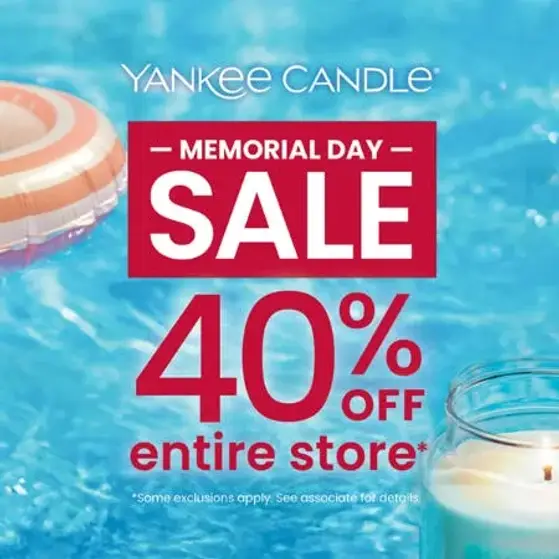 50% off all candles, 40% off everything else! icon