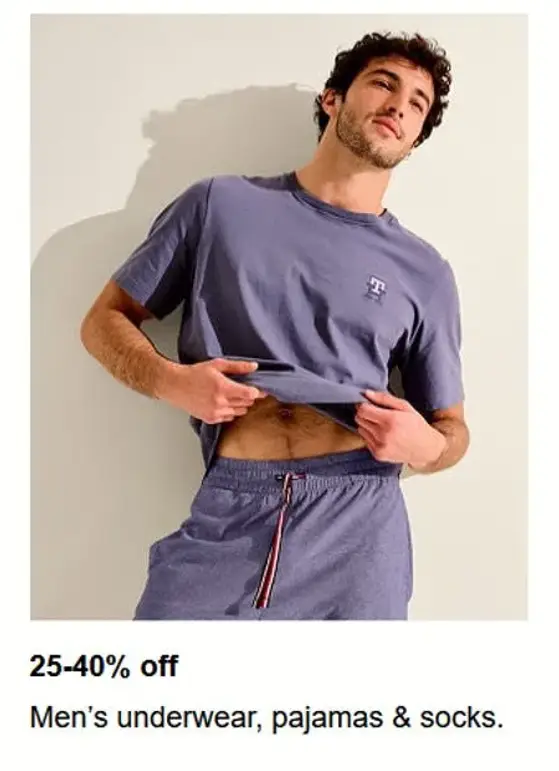 25-40% off Men’s Underwear, Pajamas and Socks icon